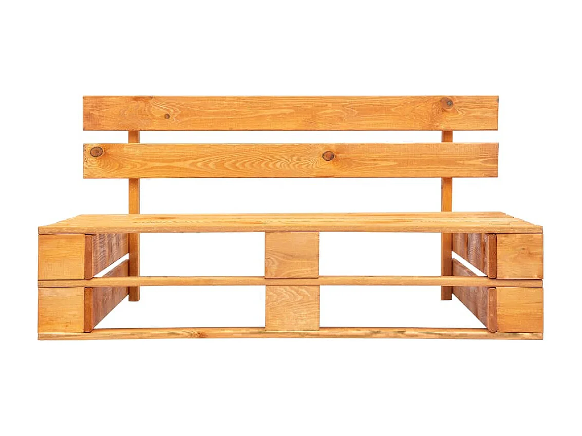 Banc palette de jardin Bois Marron miel