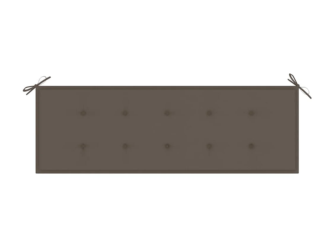 Banc de jardin empilable et coussin 159cm Bois de teck massif 4