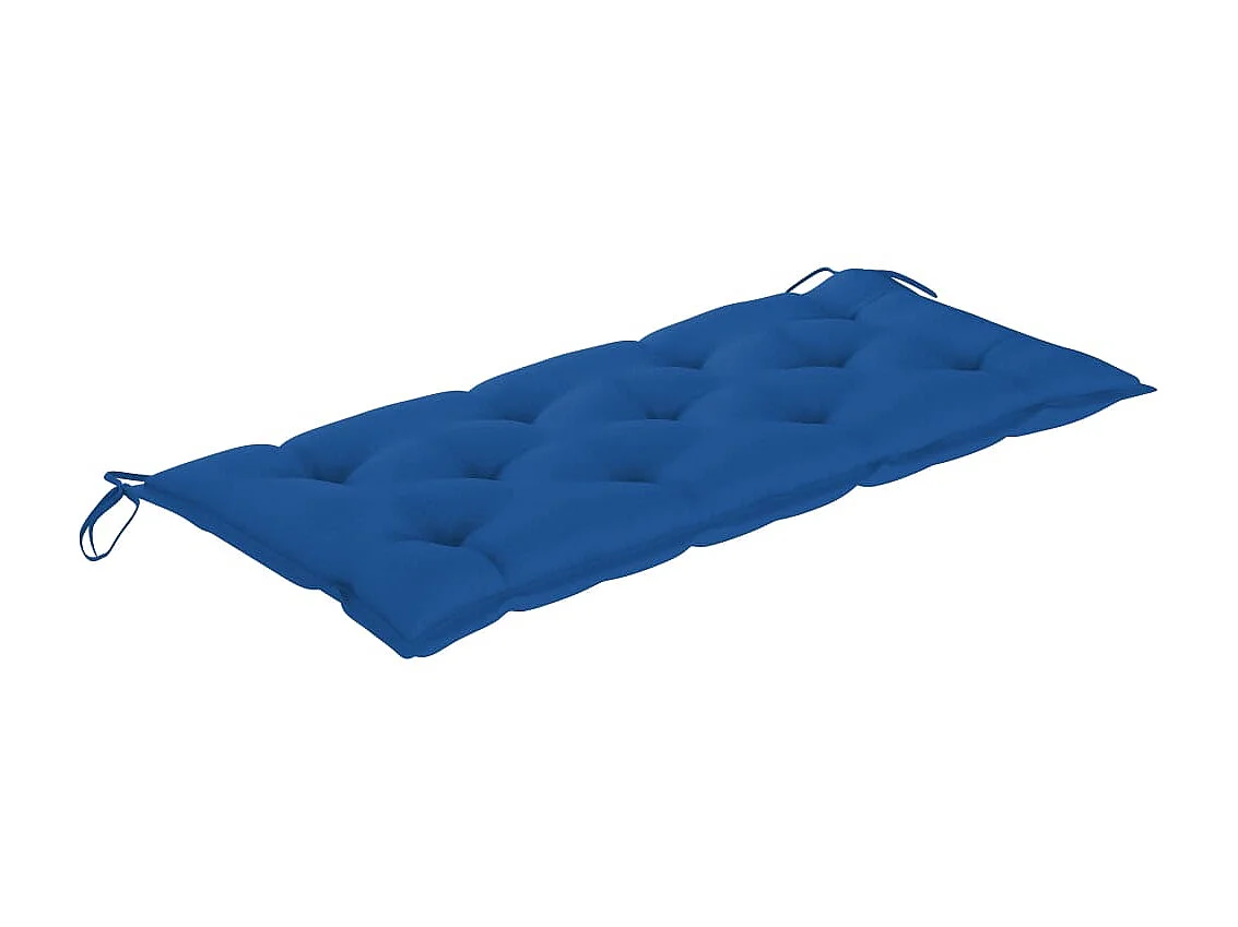 Banc de jardin pliable avec coussin 118cm Bambou 6