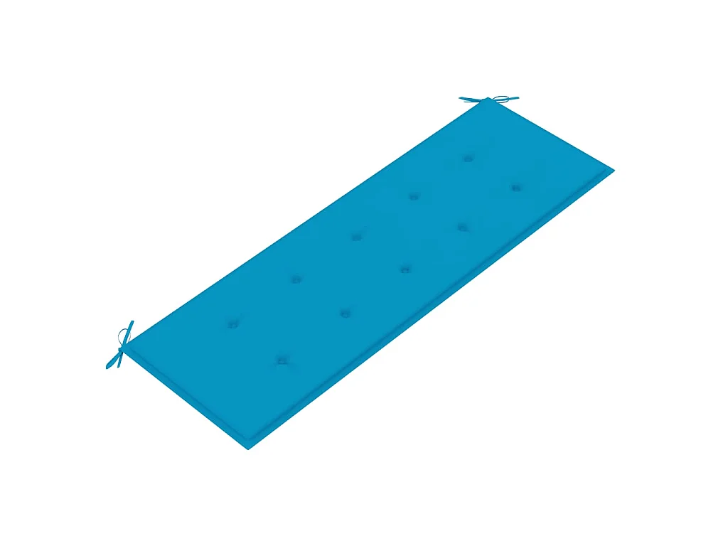 Banc de jardin empilable et coussin 159cm Bois de teck massif 16