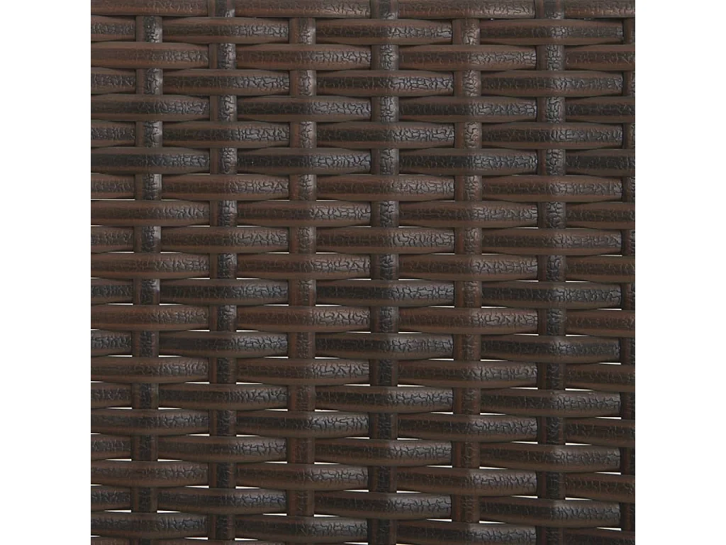 Banc de jardin à 3 places avec coussins Marron Résine tressée