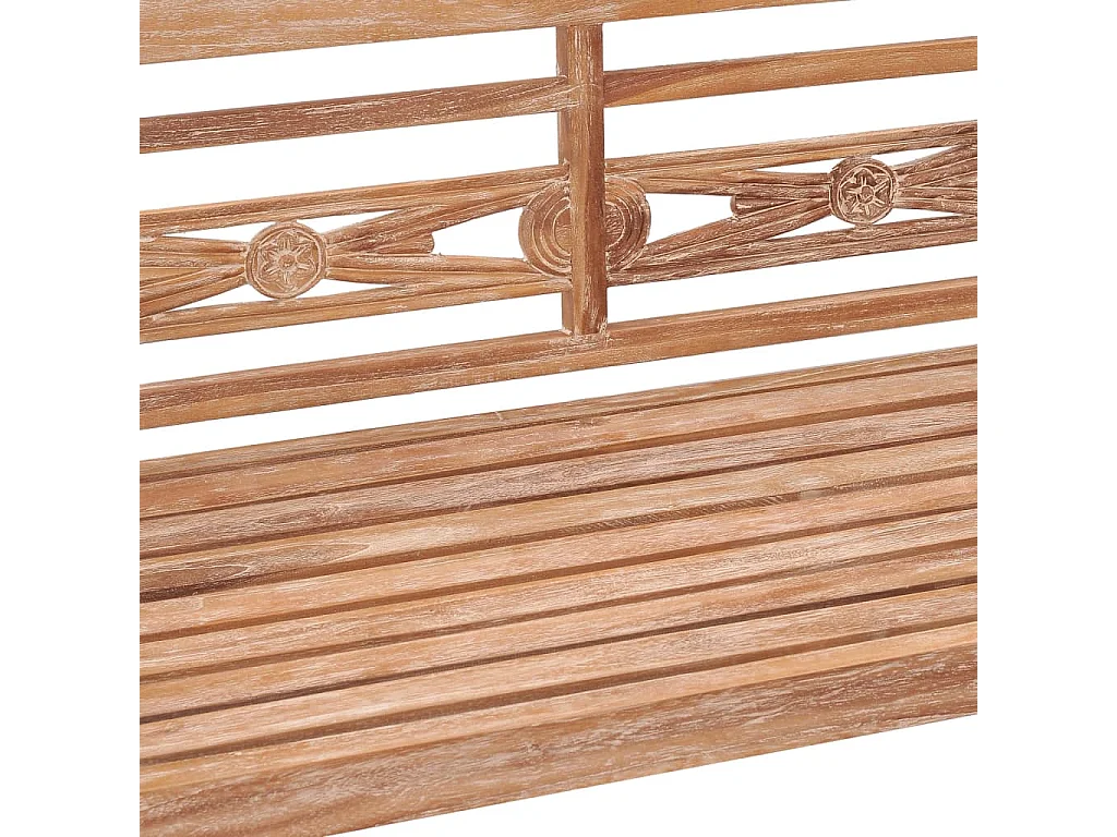 Banc Batavia 120cm Huilé en blanc Bois de teck solide