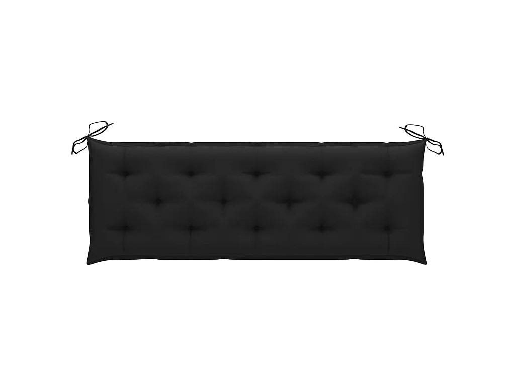 Banc de jardin empilable et coussin 159cm Bois de teck massif 24