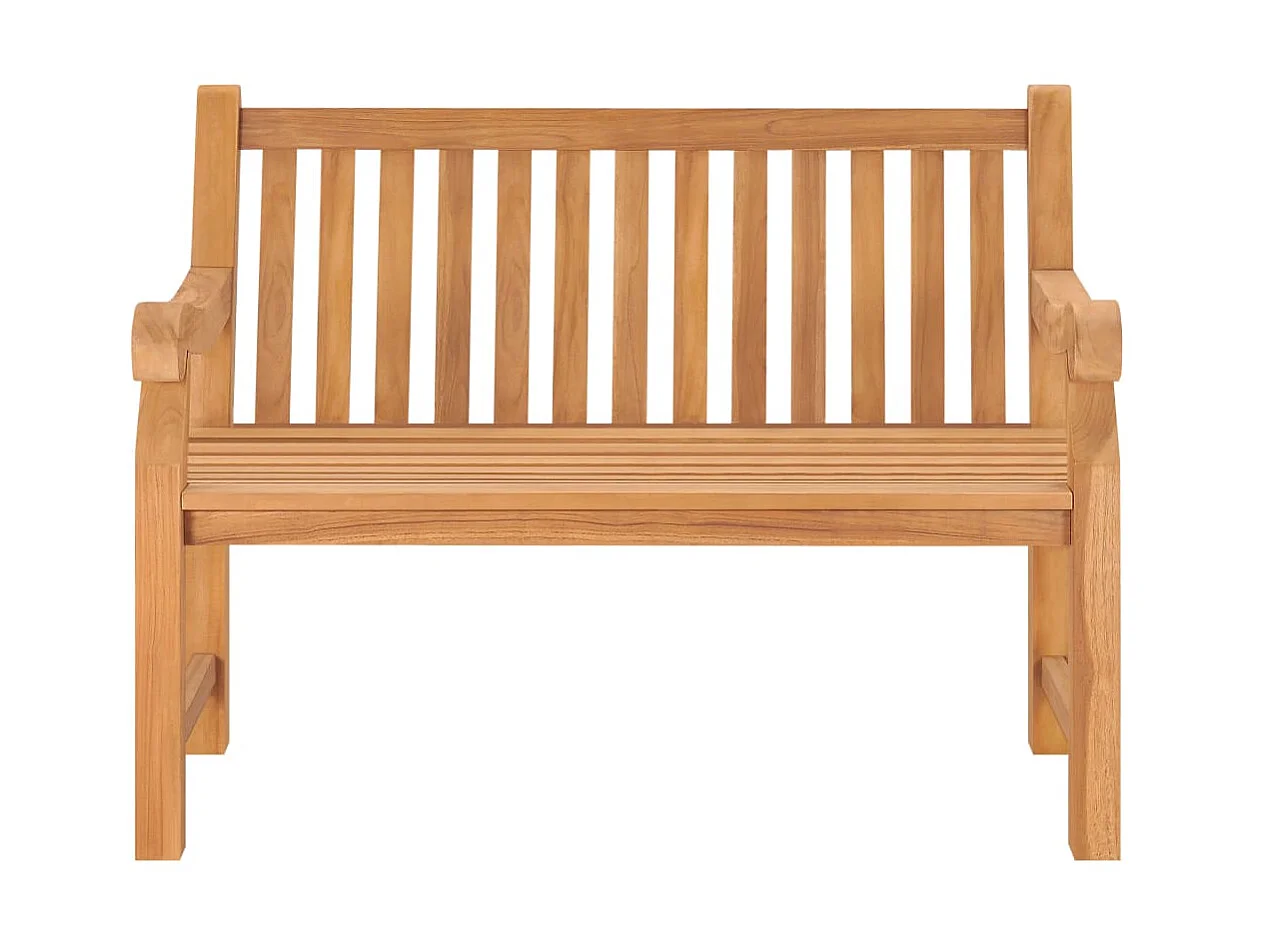 Banc de jardin 114cm Bois de teck solide 3