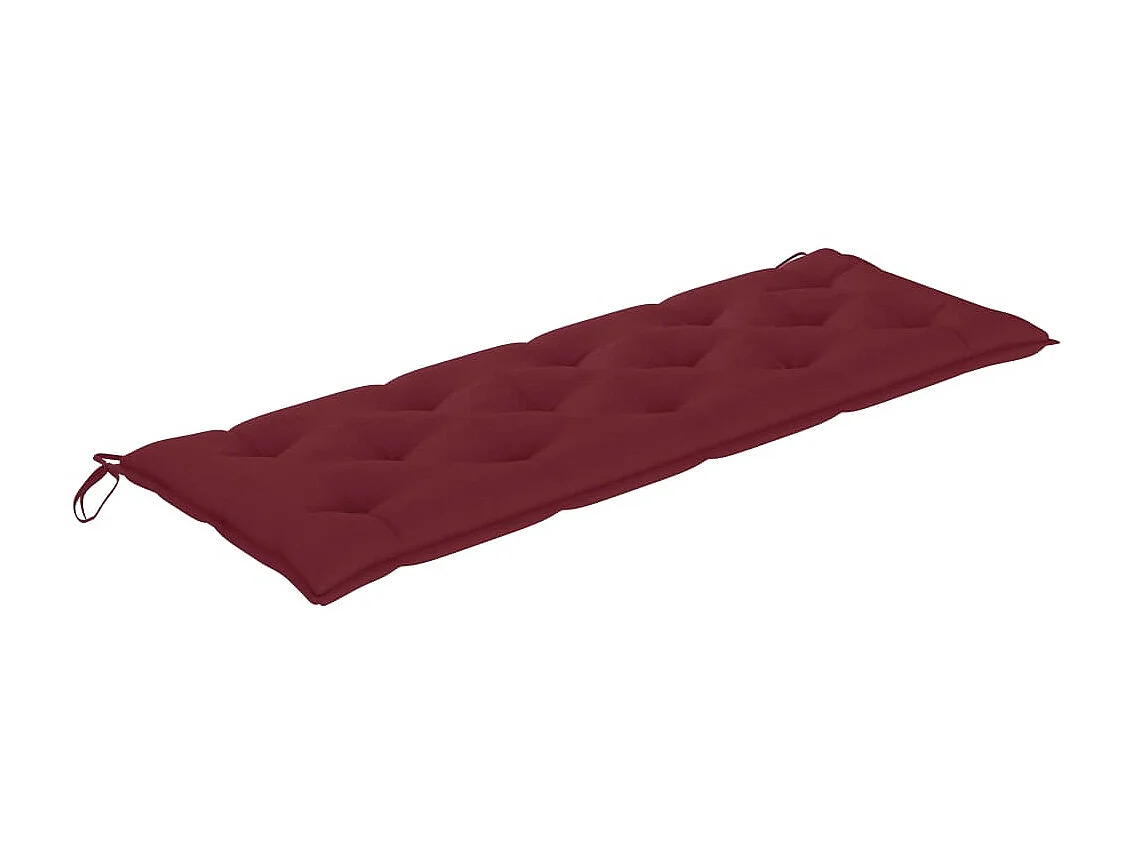 Banc de jardin empilable et coussin 159cm Bois de teck massif 26