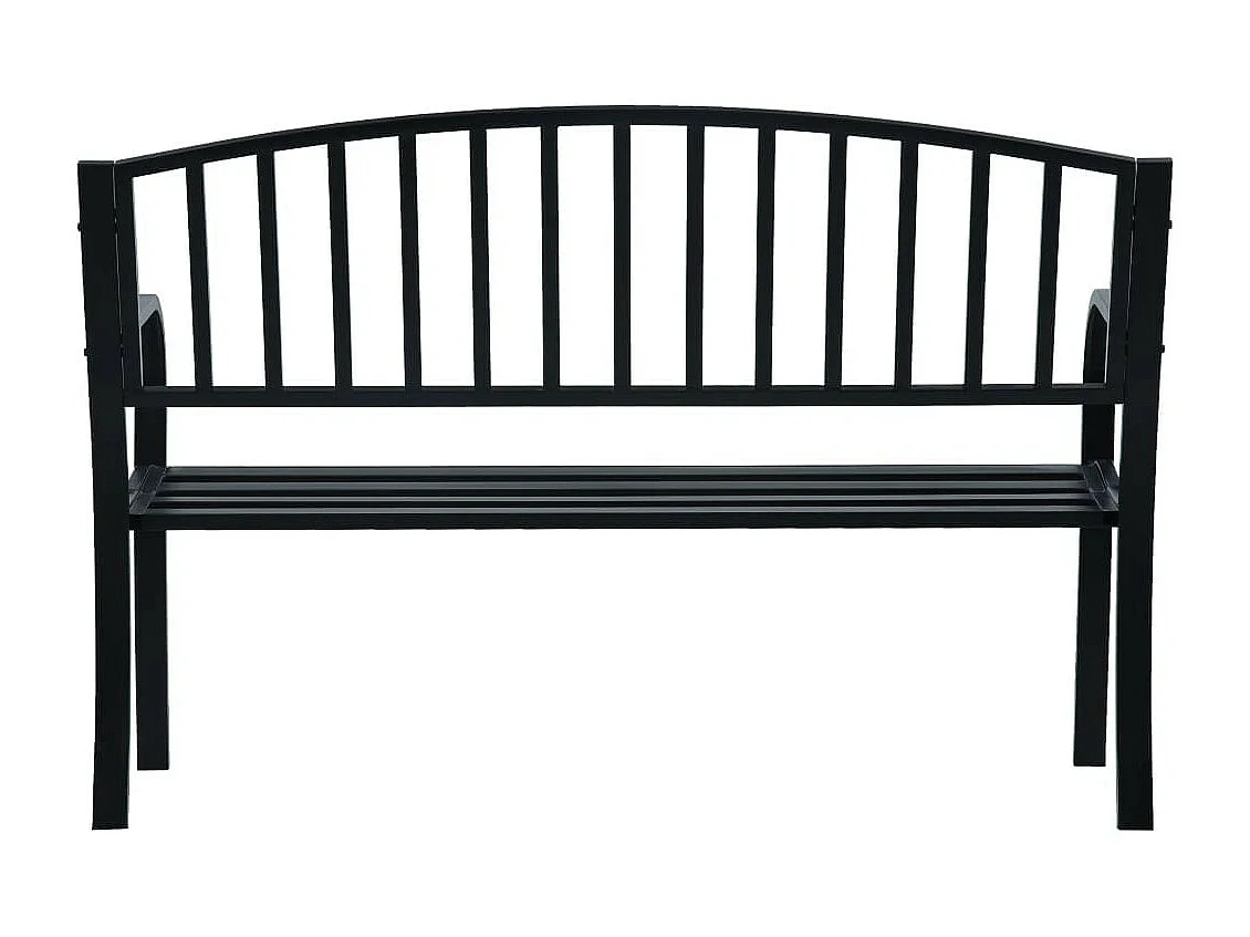 Banc de jardin 125cm Noir Acier