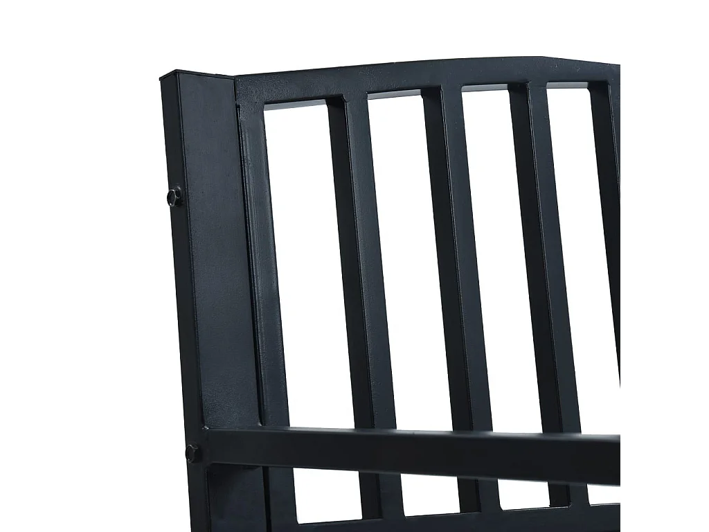 Banc de jardin 125cm Noir Acier