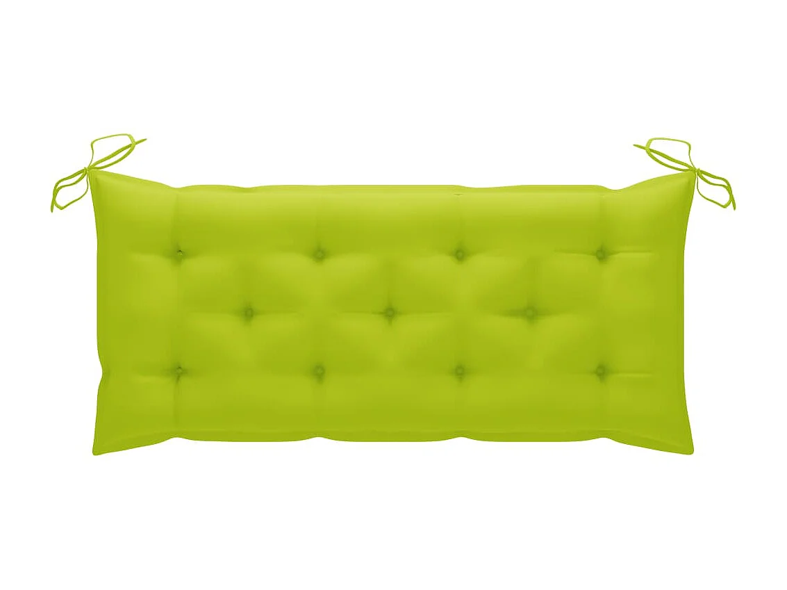 Banc de jardin pliable avec coussin 118cm Bambou 14
