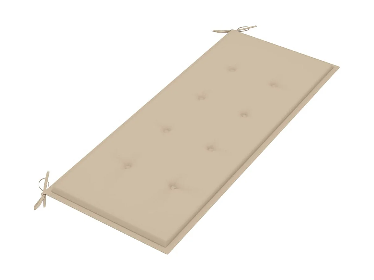 Banc de jardin pliable avec coussin 118cm Bambou 25