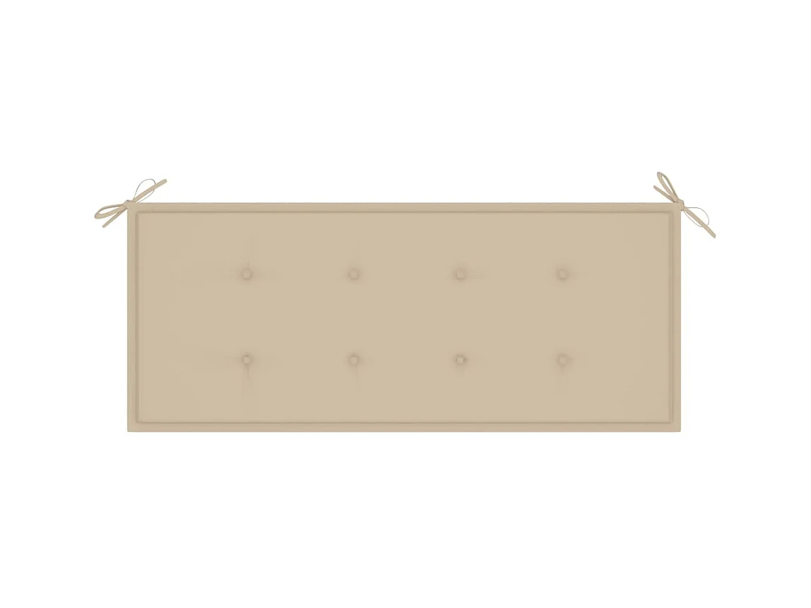 Banc de jardin pliable avec coussin 118cm Bambou 25