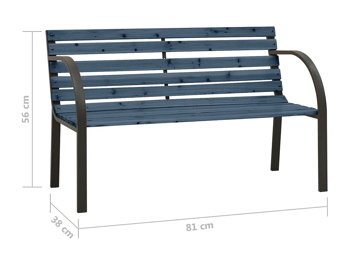 Banc de jardin pour enfants 81cm Bois de pin chinois Gris