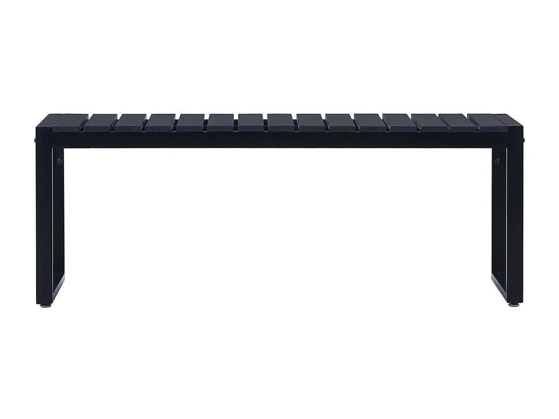 Banc de jardin 120,5cm Panneau PS Noir