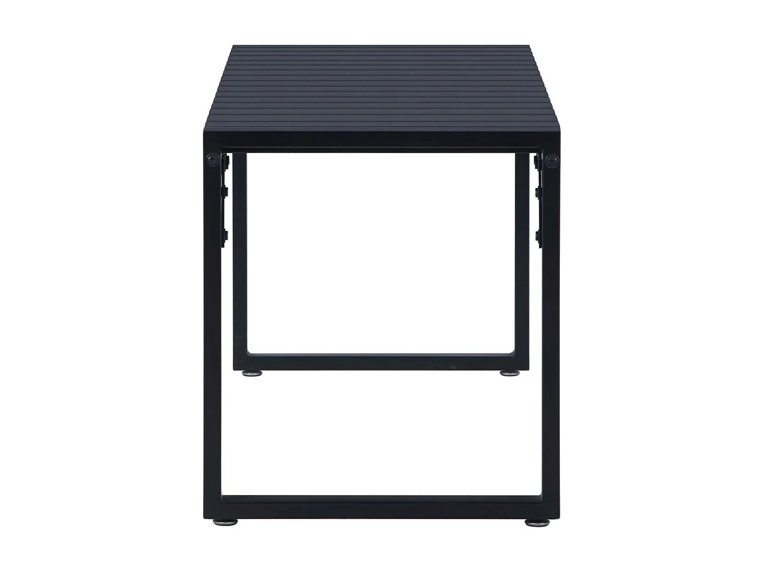 Banc de jardin 120,5cm Panneau PS Noir