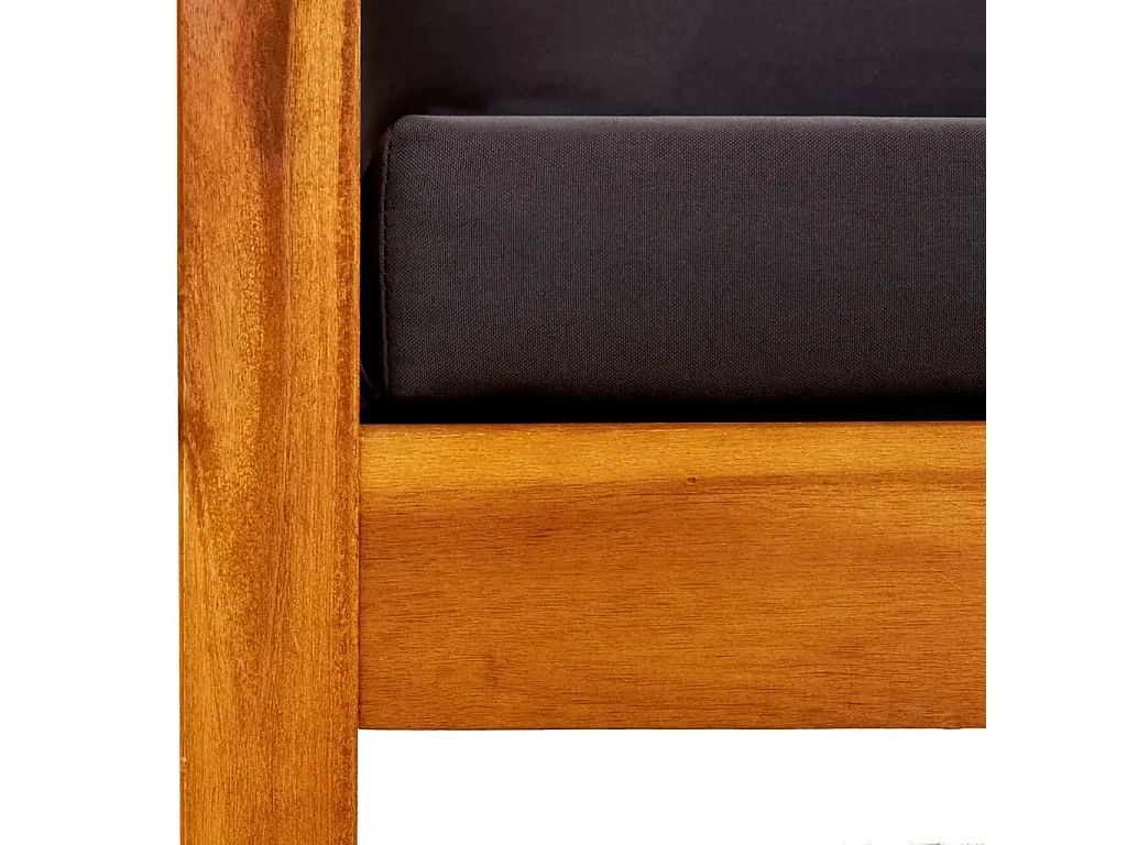 Banc de jardin avec auvent et repose-pieds Bois d'acacia solide