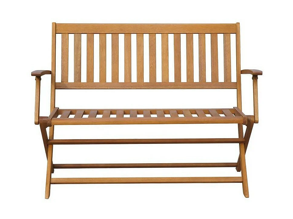 Banc de jardin pliable acacia massif clair Shika 120cm