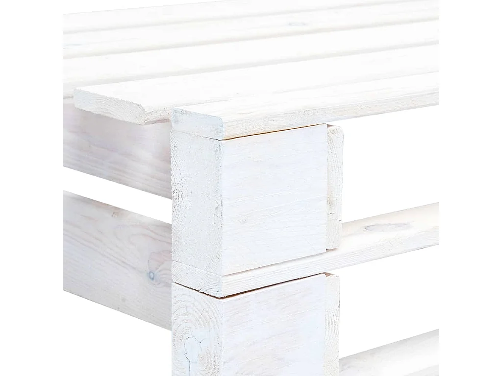 Banc d'angle palette de jardin Bois Blanc