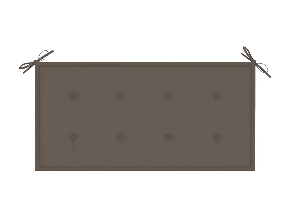 Banc de jardin avec coussin taupe 112cm Bois de teck massif 2