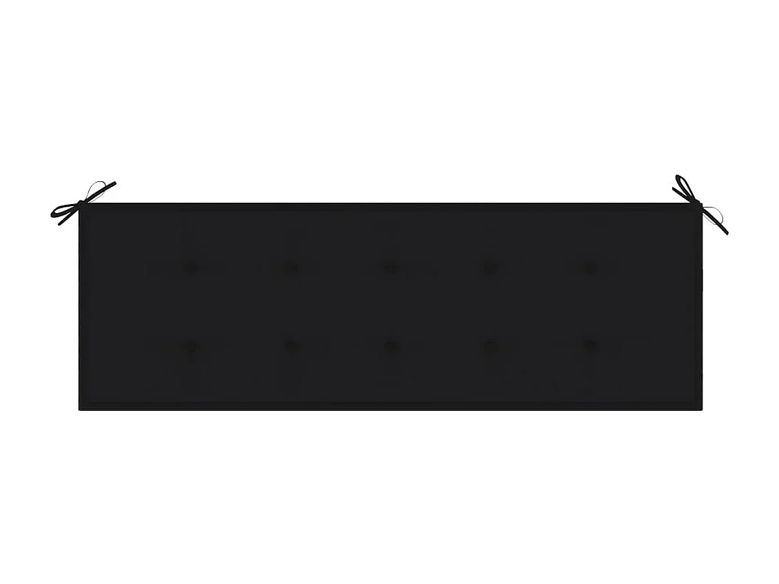 Banc de jardin empilable et coussin 159cm Bois de teck massif 3