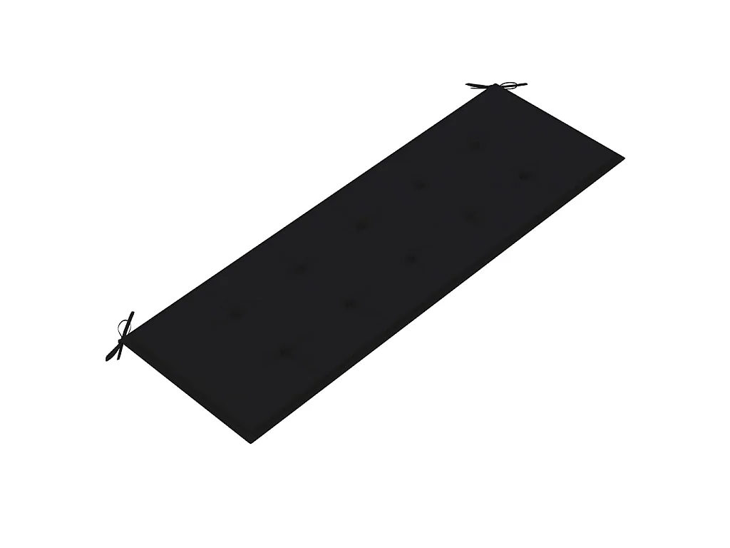 Banc de jardin empilable et coussin 159cm Bois de teck massif 3