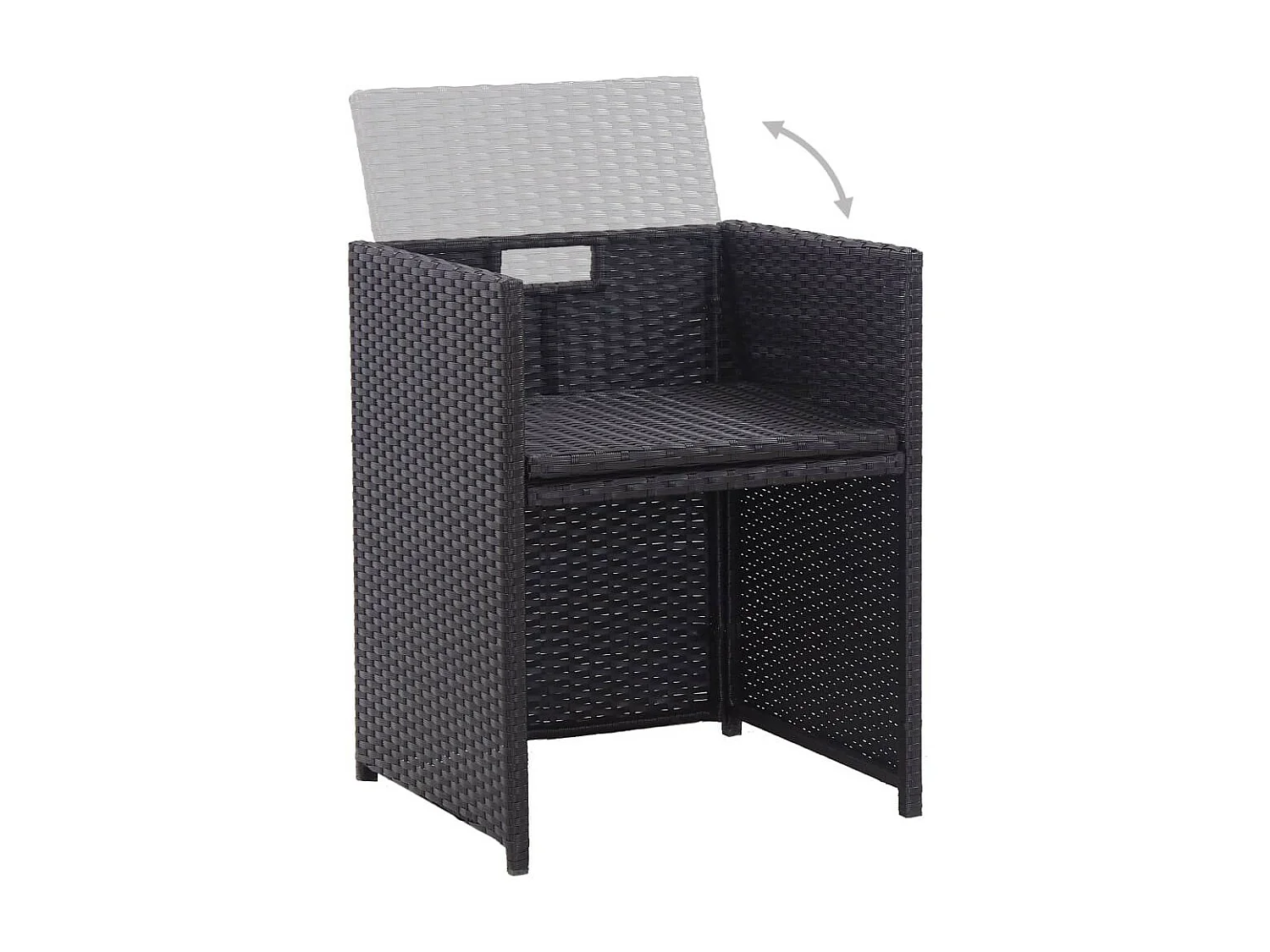 Salon de jardin 11 pcs avec coussins Résine tressée Noir 21