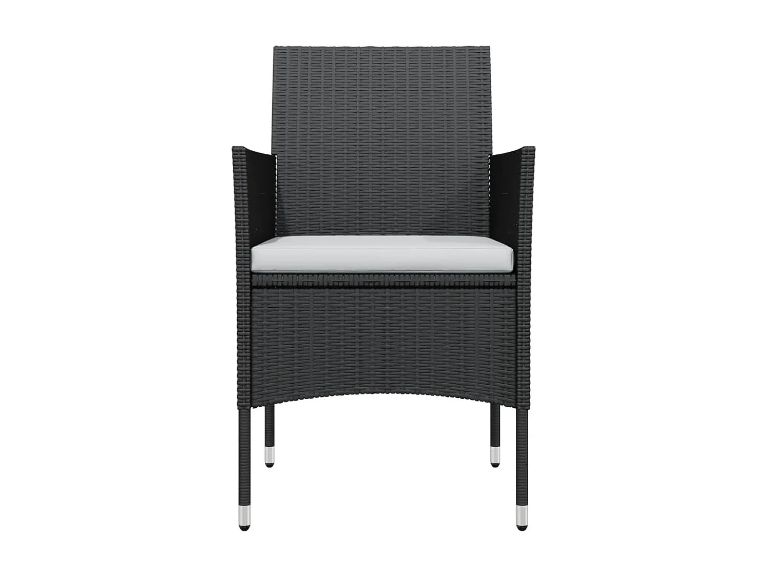 Ensemble de salle à manger de jardin avec coussins 9 pcs Noir 2