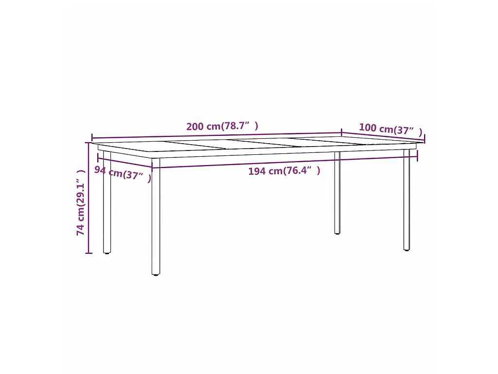 Ensemble de salle à manger de jardin avec coussins 9 pcs Noir 2