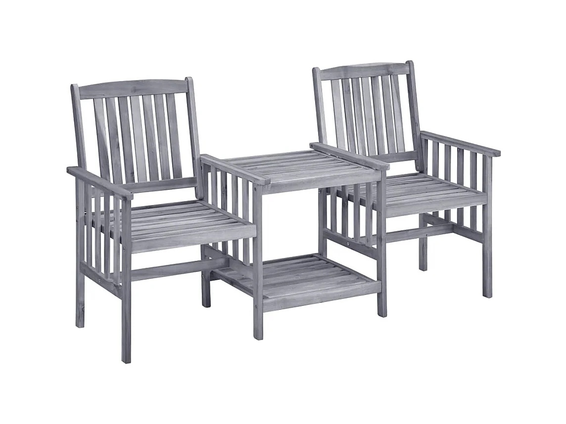 Chaises de jardin avec table à thé 159x61x92 Bois d'acacia