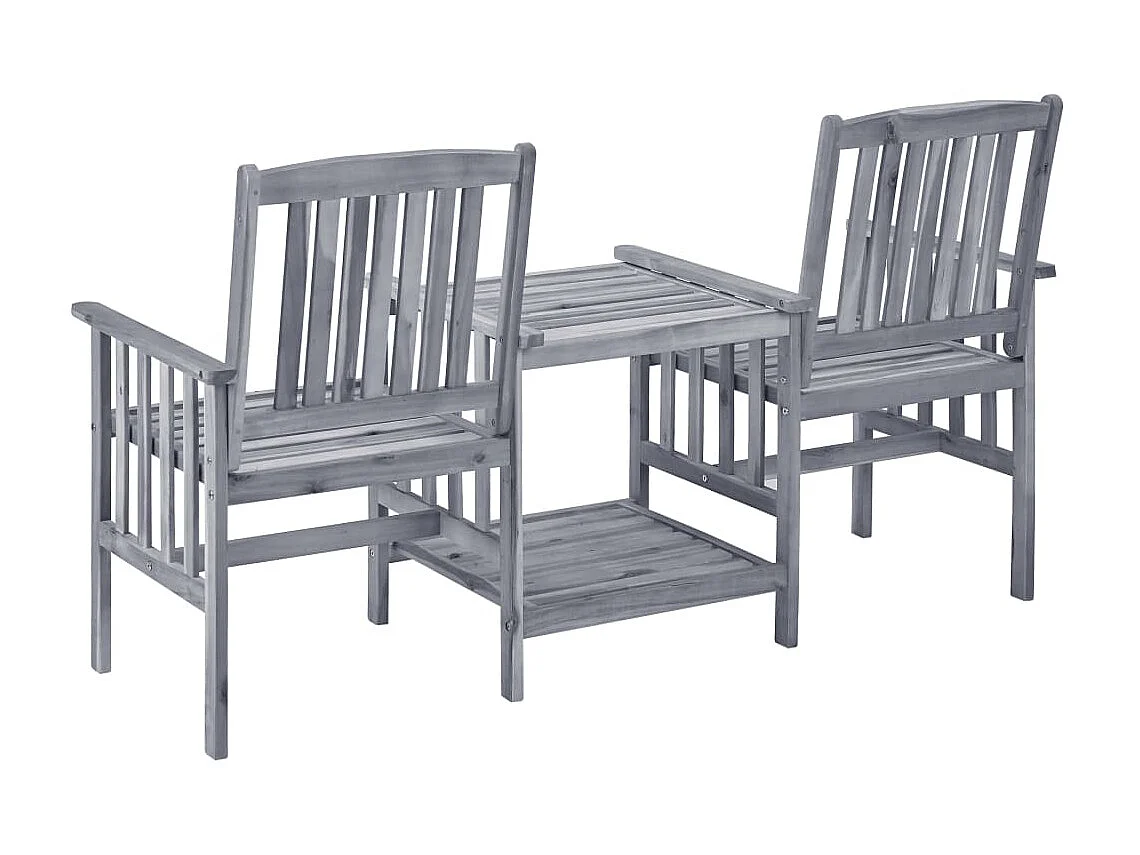 Chaises de jardin avec table à thé 159x61x92 Bois d'acacia