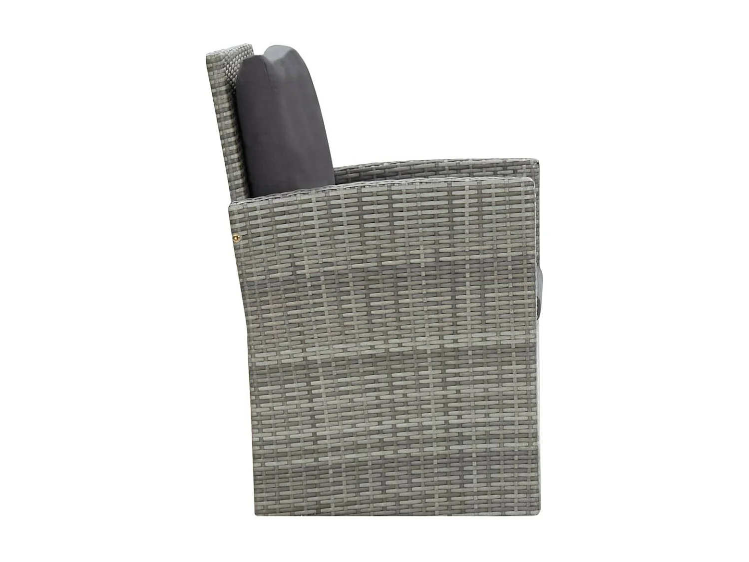 Mobilier à dîner de jardin 5pcs et coussins Résine tressée Gris