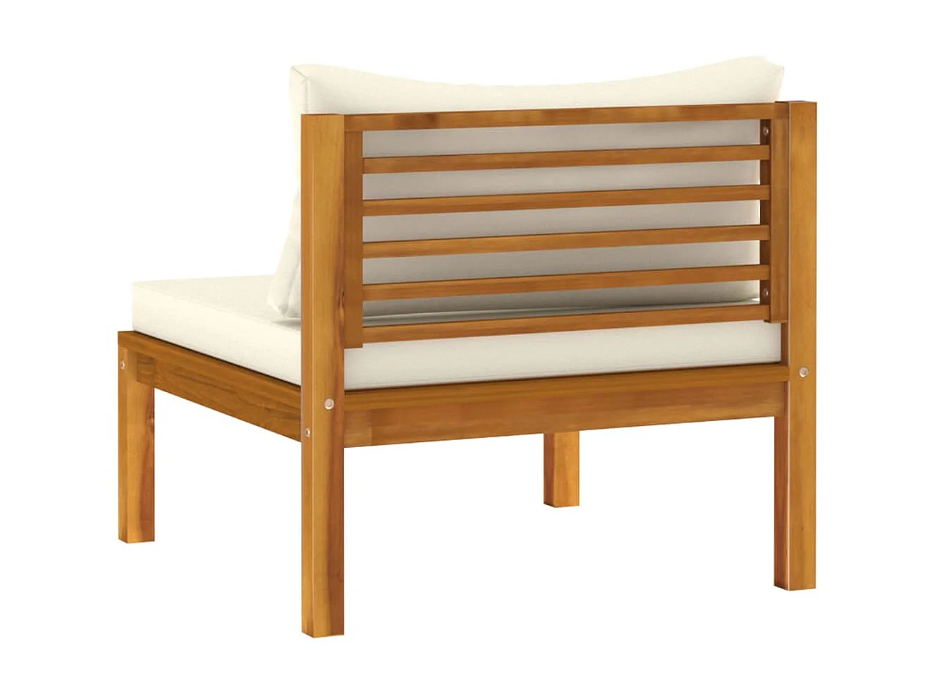 Salon de jardin 12 pcs avec coussin crème Bois d'acacia solide