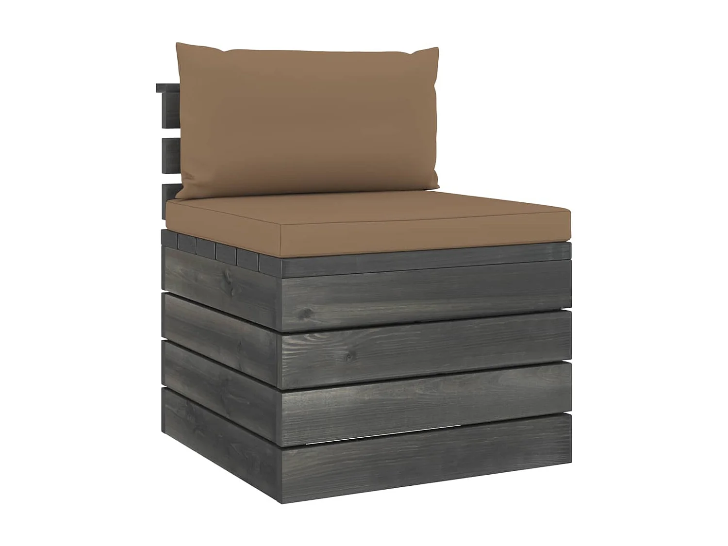 Salon palette de jardin 2 pcs avec coussins Bois de pin massif 2