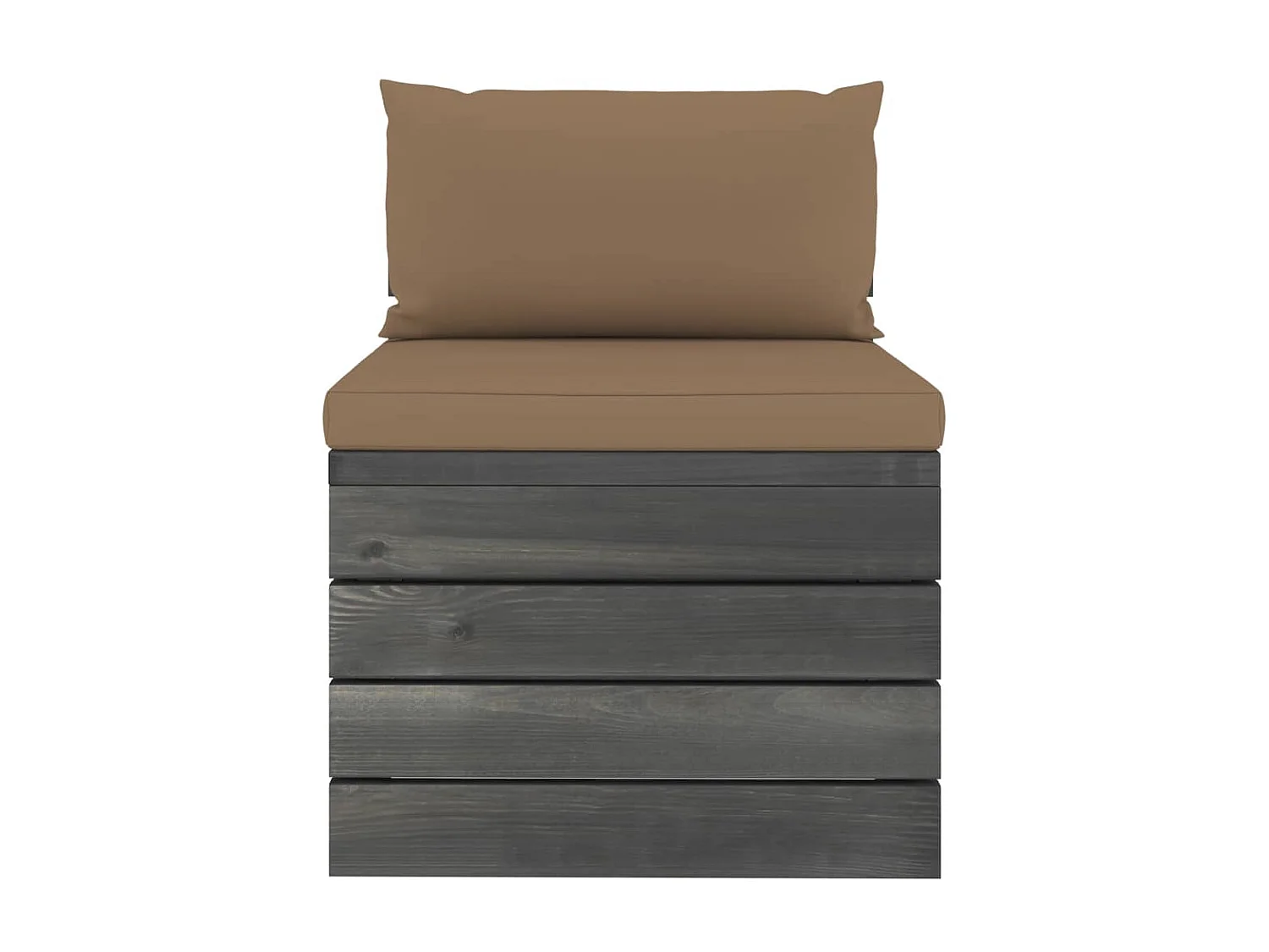 Salon palette de jardin 2 pcs avec coussins Bois de pin massif 2