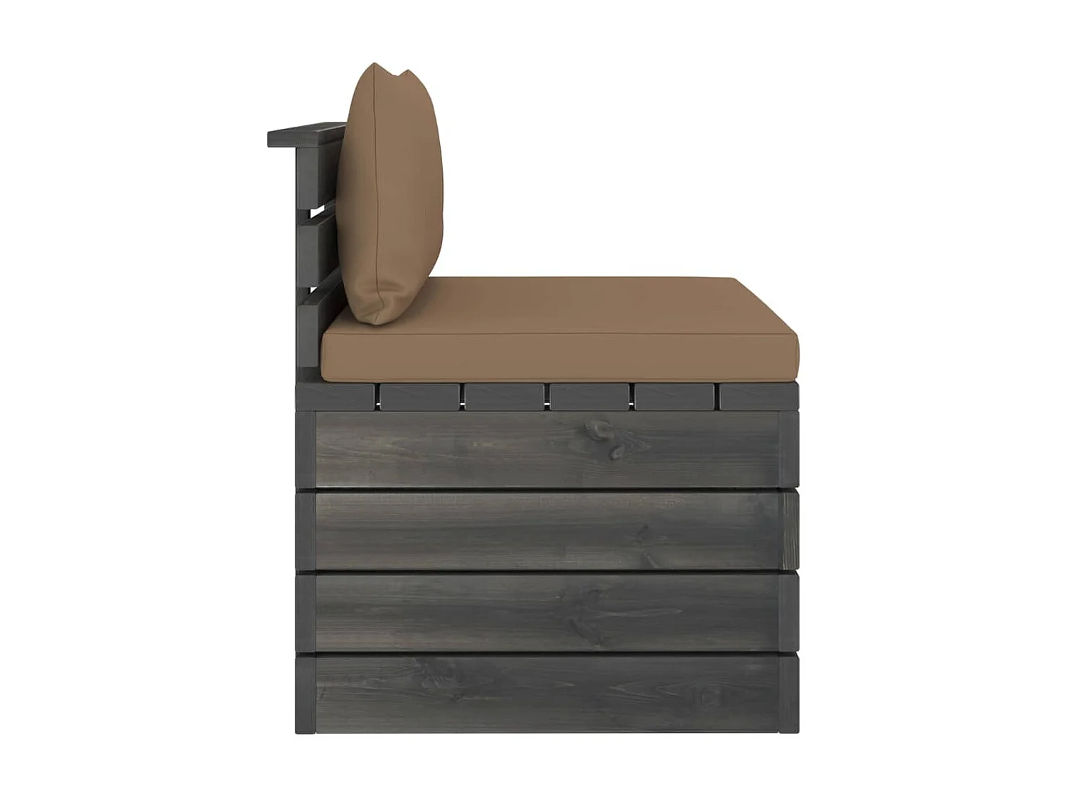 Salon palette de jardin 2 pcs avec coussins Bois de pin massif 2