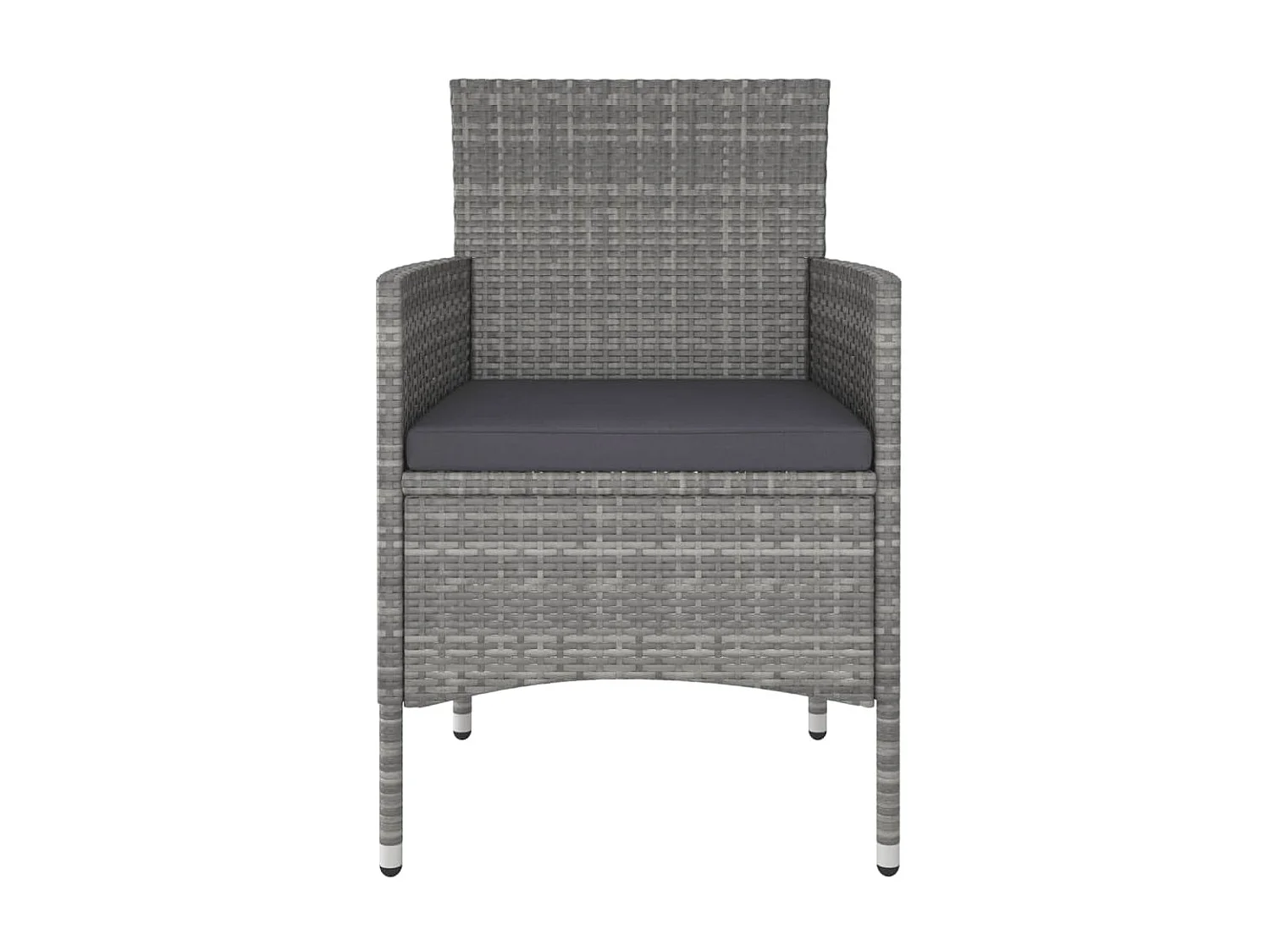 Ensemble de bistro de jardin 5pcs Résine tressée et acacia Gris 2