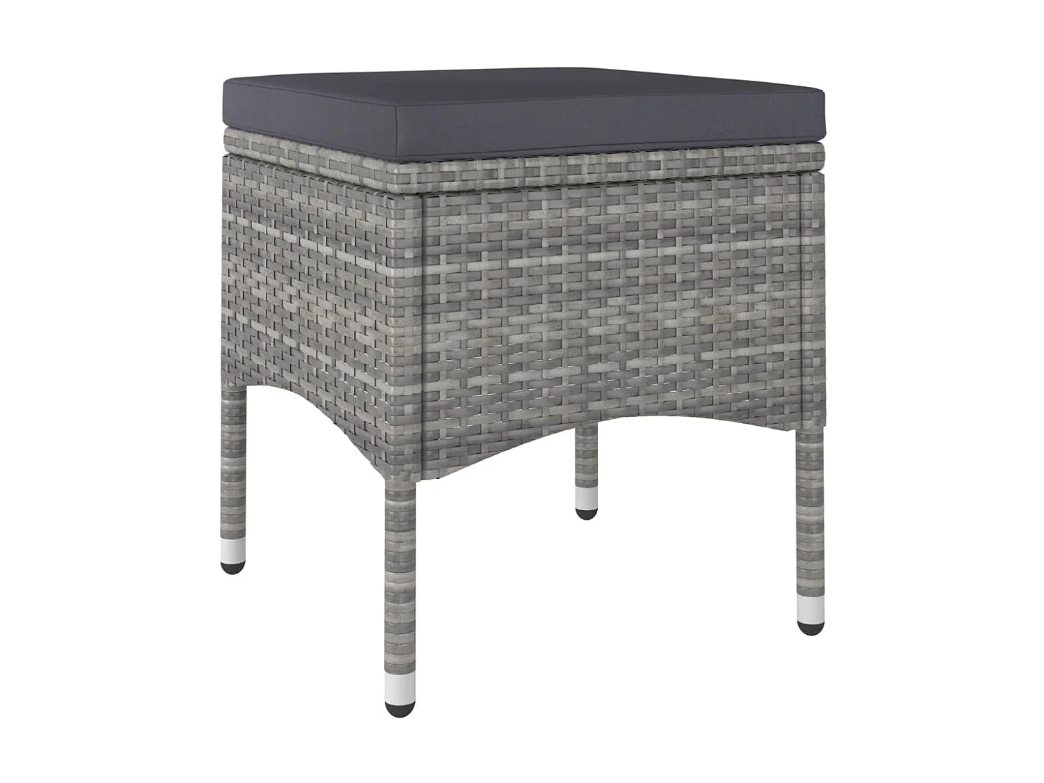 Ensemble de bistro de jardin 5pcs Résine tressée et acacia Gris 2