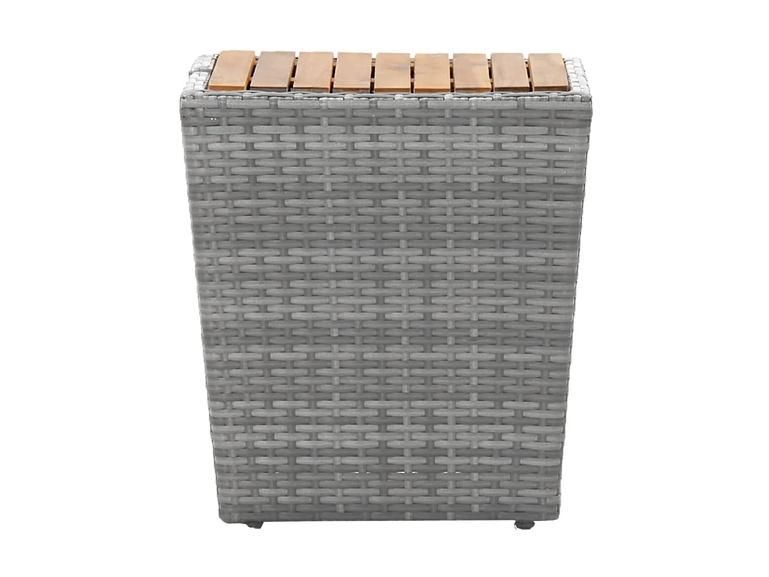 Ensemble de bistro de jardin 5pcs Résine tressée et acacia Gris 2