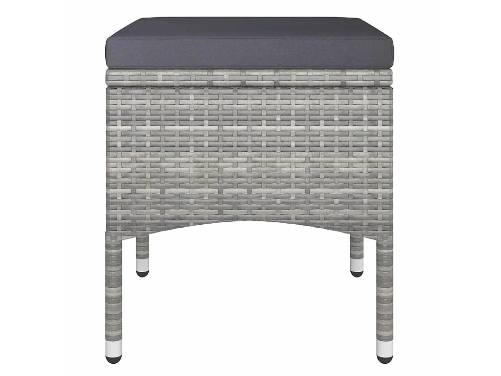 Ensemble de bistro de jardin 5pcs Résine tressée et acacia Gris 2