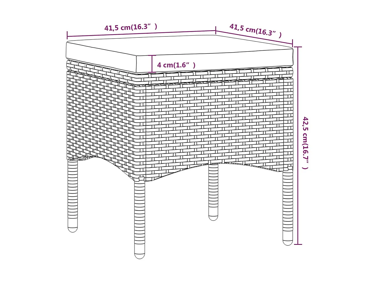 Ensemble de bistro de jardin 5pcs Résine tressée et acacia Gris 2