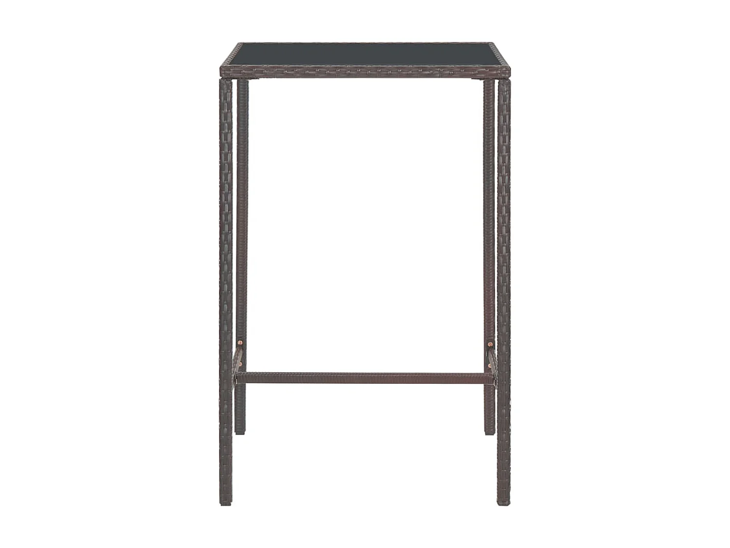 Meubles de bar de jardin 3pcs et coussins Résine tressée Marron 3