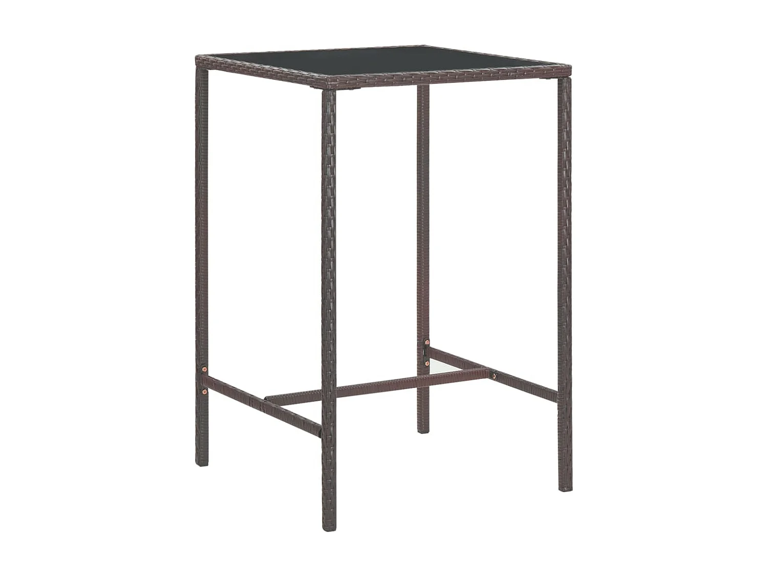 Meubles de bar de jardin 3pcs et coussins Résine tressée Marron 3