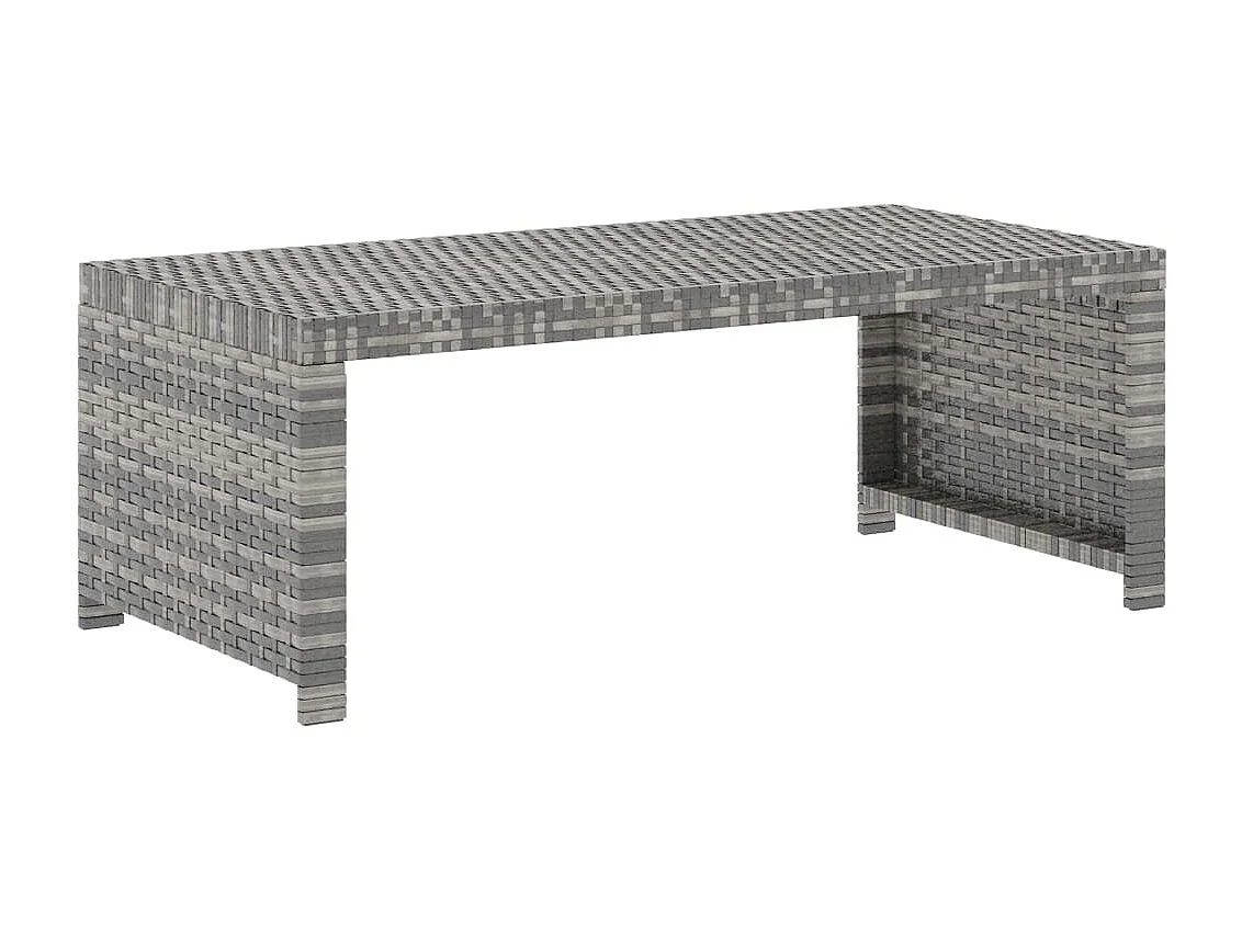 Salon de jardin 5 pcs avec coussins Résine tressée Gris 23