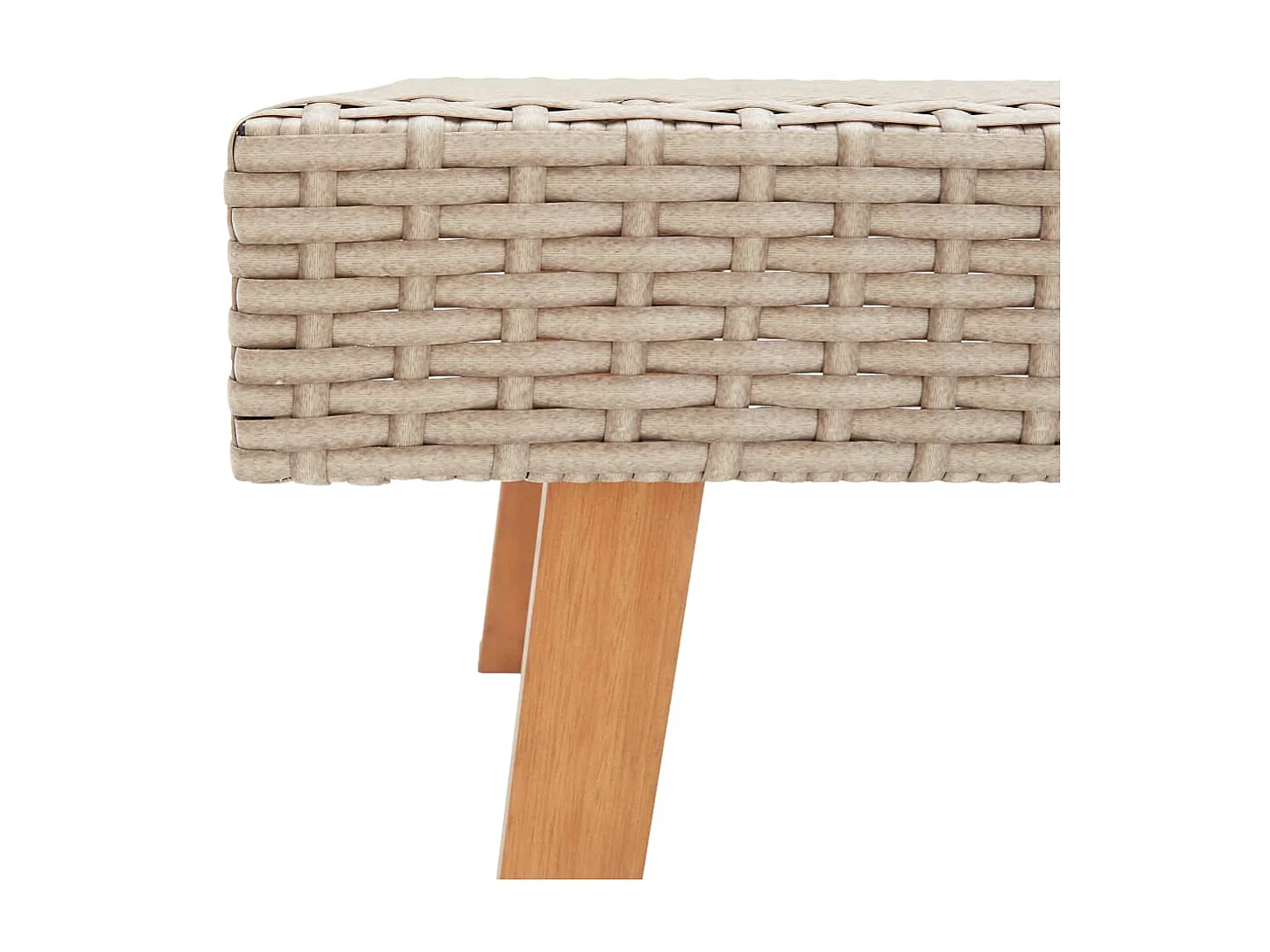 Salon de jardin 3 pcs avec coussins Résine tressée Beige