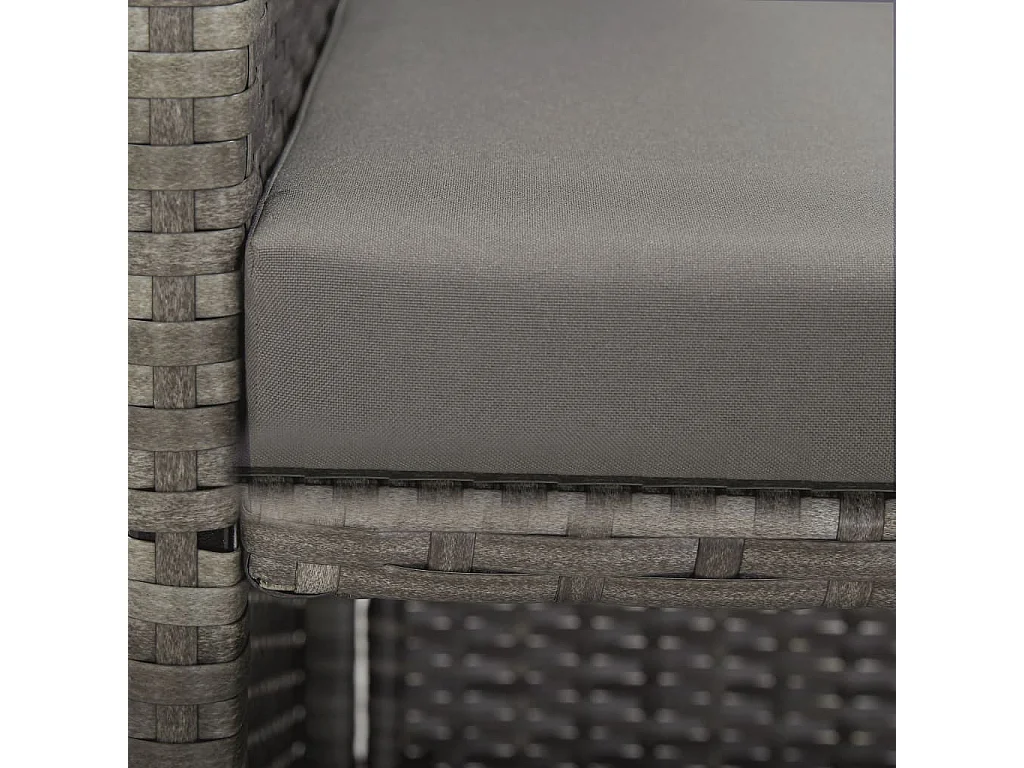 Salon de jardin 13 pcs avec coussins Résine tressée Anthracite