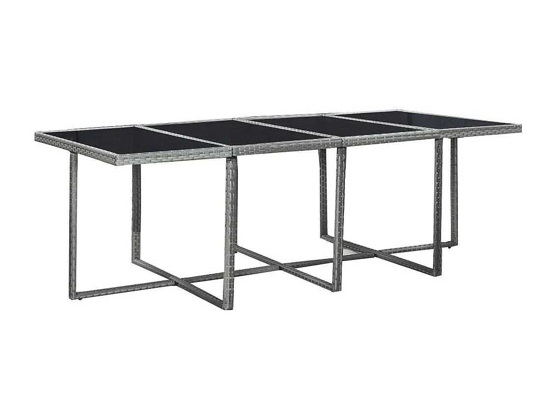 Salon de jardin 13 pcs avec coussins Résine tressée Anthracite