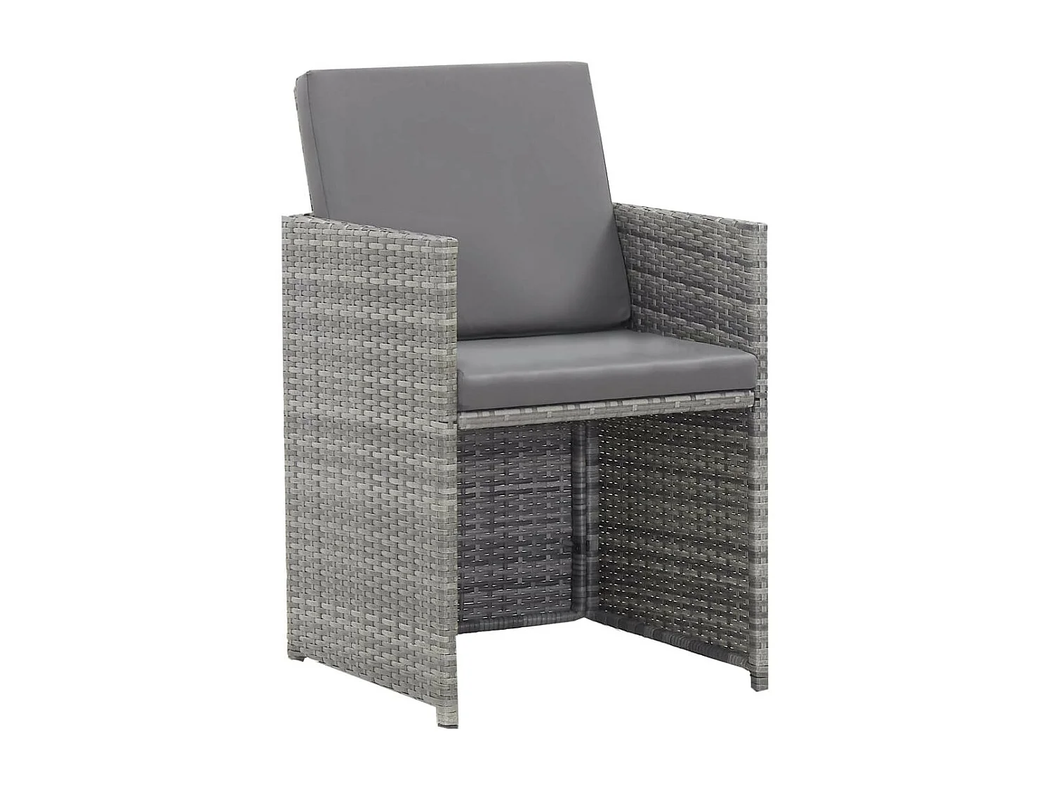 Salon de jardin 13 pcs avec coussins Résine tressée Anthracite