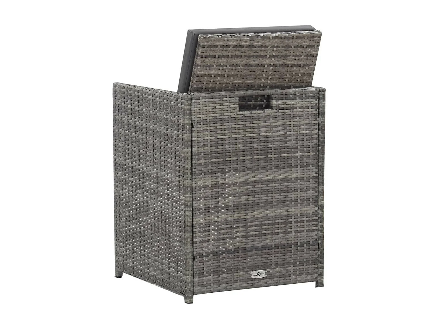 Salon de jardin 13 pcs avec coussins Résine tressée Anthracite