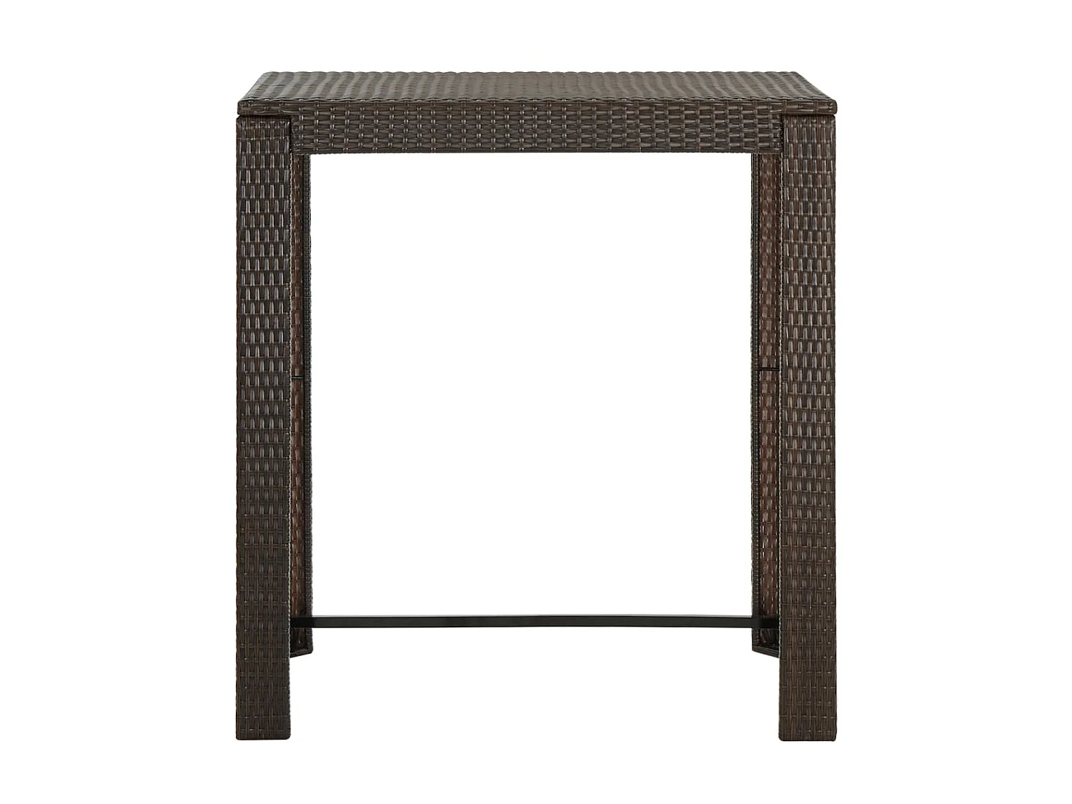 Meuble de bar de jardin 7 pcs et coussins Résine tressée Marron 2