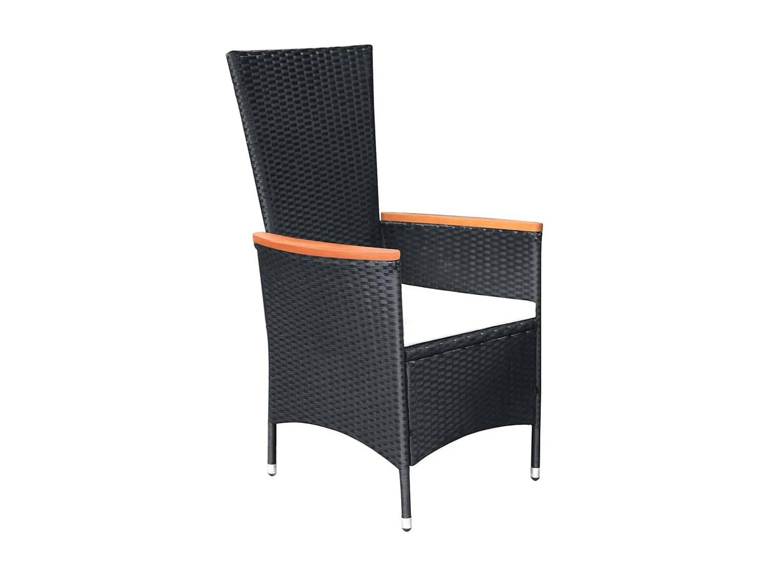 Mobilier à dîner d'extérieur 7pcs Résine tressée et acacia Noir 2