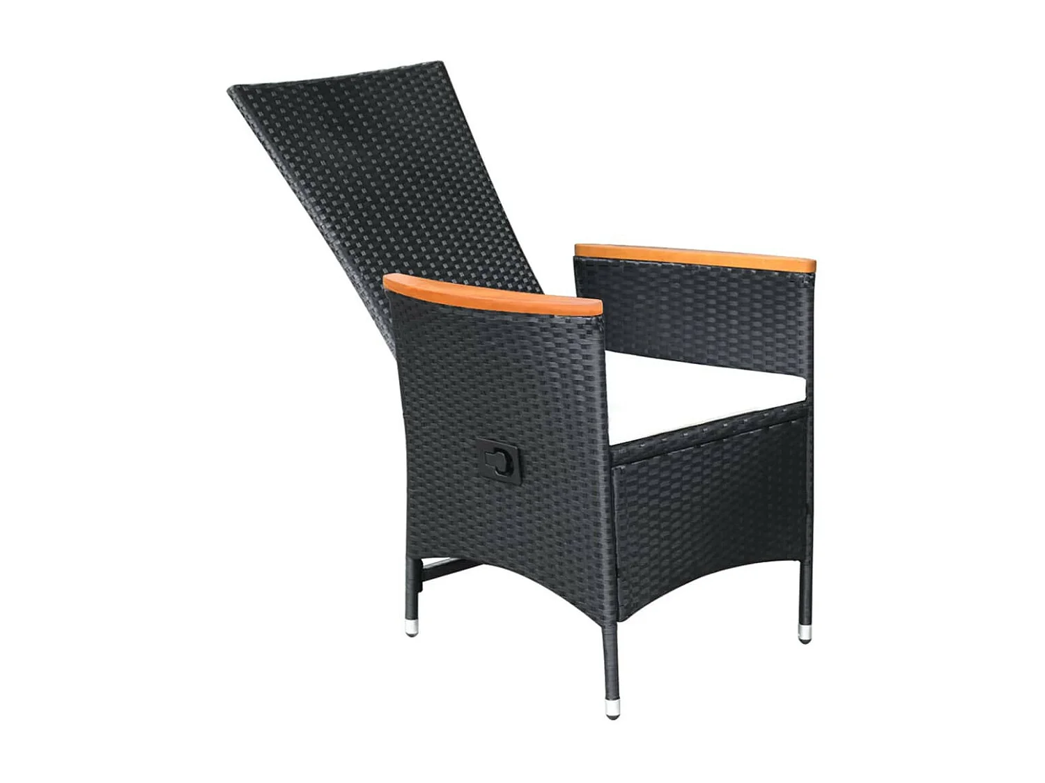 Mobilier à dîner d'extérieur 7pcs Résine tressée et acacia Noir 2