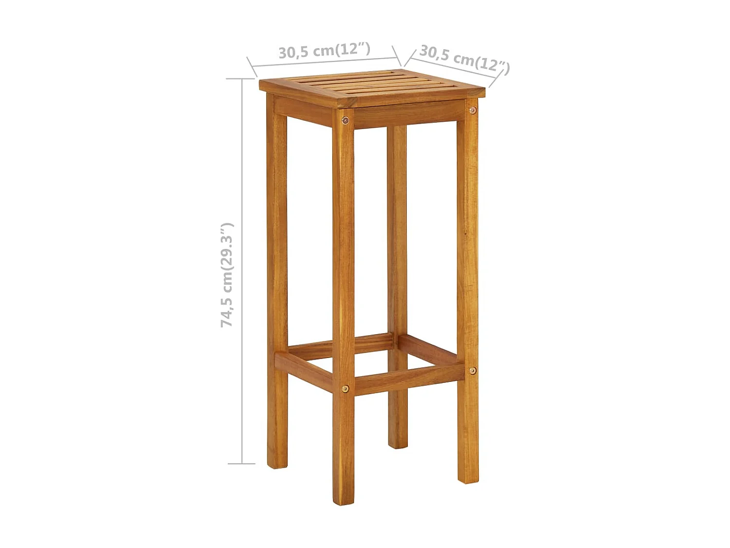 Ensemble de bar de balcon 3 pcs Bois d'acacia solide